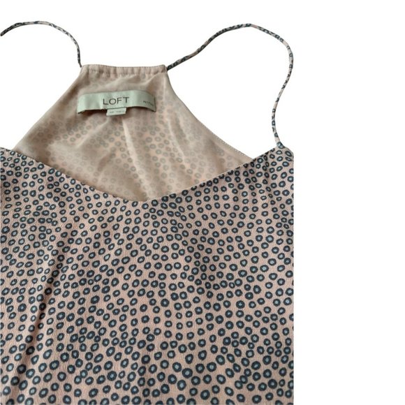 Ann Taylor Loft Women's Polka Dot Top Blush Pink/Beige Size SP - Picture 5 of 9